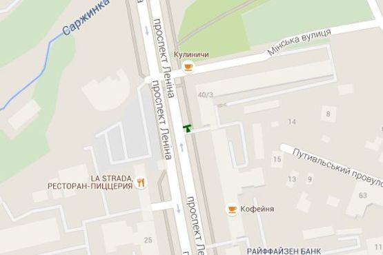 Схема рекламной плоскости по адресу Науки просп. (Леніна просп.), 40