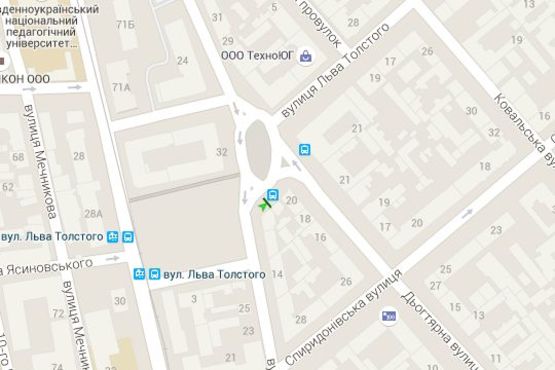 Схема рекламної площини за адресою Льва Толстого пл. - Дьогтярна вул., 20 (остановка)