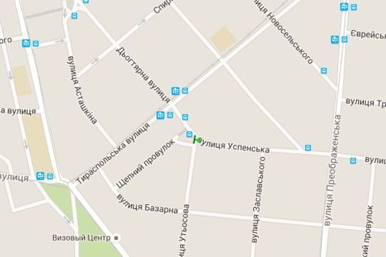 Схема рекламної площини за адресою Успенська вул. - Дьогтярна вул. (№1)