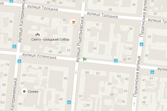 Схема рекламної площини за адресою Успенська вул., 44 - Ришел'євська вул.