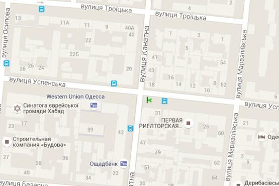 Схема рекламної площини за адресою Успенська вул. - Канатна вул., 45