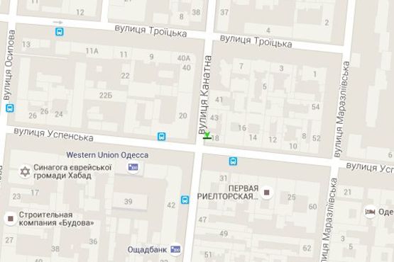 Схема рекламної площини за адресою Канатна вул. - Успенська вул., 16