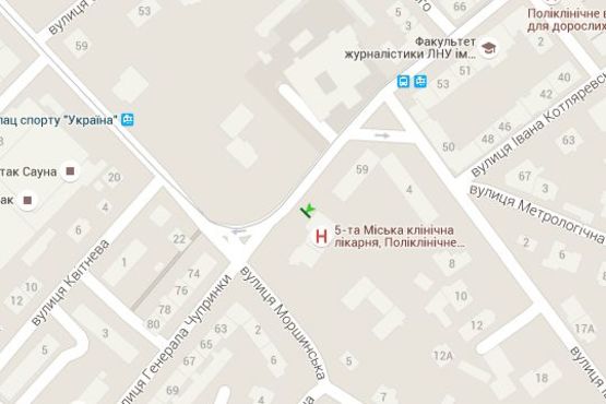 Схема рекламной плоскости по адресу Генерала Чупринки вул., 61