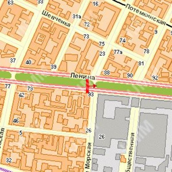 Схема рекламної площини за адресою Леніна просп. - Мала Морська вул., (№1)