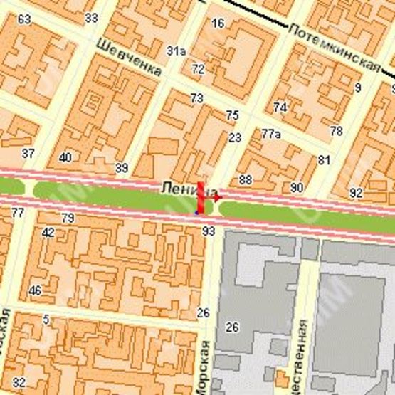 Схема рекламной плоскости по адресу Леніна просп. - Мала Морська вул., (№2)