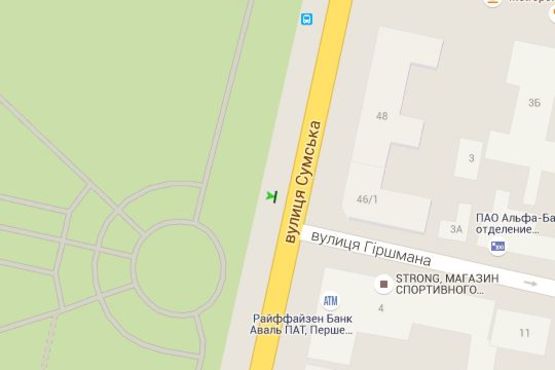 Схема рекламної площини за адресою Сумська вул., 35 (колона) (сторона С)