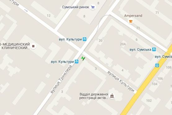 Схема рекламной плоскости по адресу Культури вул., 3