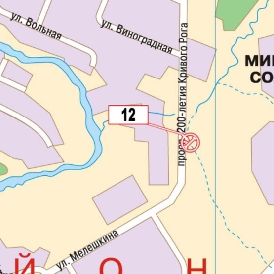 Схема рекламної площини за адресою 200-летие Кривому Рогу просп., (магазин "Comfy", "Интертоп", "Megasport", АЗС), в сторону центра города