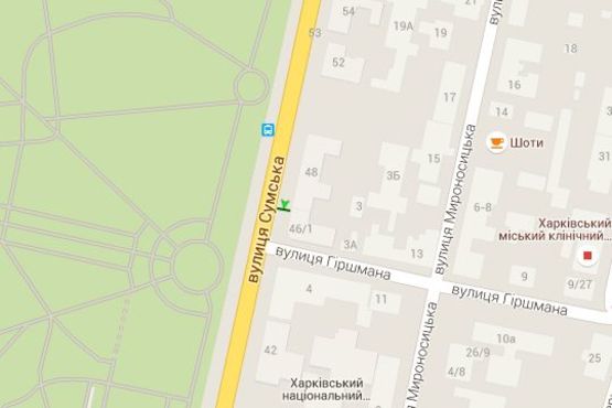 Схема рекламної площини за адресою Сумська вул., 46/1