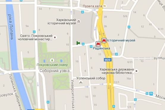 Схема рекламної площини за адресою Конституції пл. - Університетська вул., (зупинка) (А)