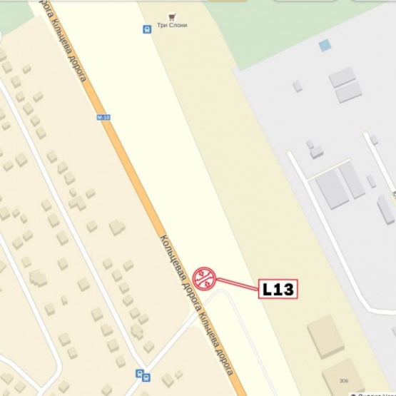 Схема рекламної площини за адресою Городоцкая ул., 302, правая ("Эпицентр", "МЕТРО", АЗС "Атмосфера Центр", ресторан "Пицца на дровах", мебельный салон "Три слона", въезд к автосалонам "Хонда", "Тойота"), в направл. ул. Шевченко