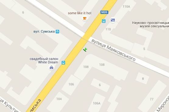 Схема рекламної площини за адресою Сумська вул., 108