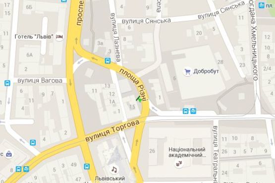Схема рекламної площини за адресою Торгова пл., 15