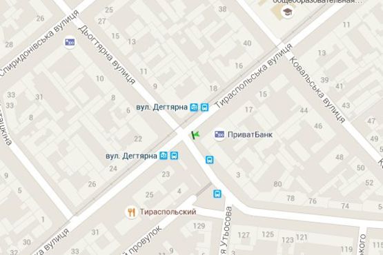 Схема рекламної площини за адресою Тираспольська вул., 19 - Дьогтярна вул.