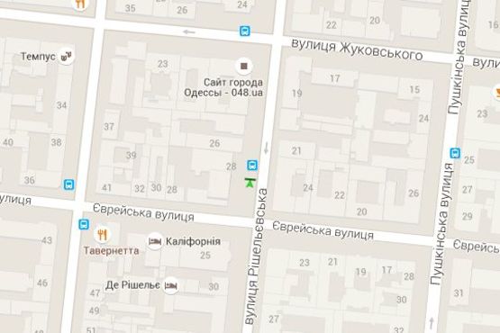 Схема рекламной плоскости по адресу Рішельєвська вул., 28