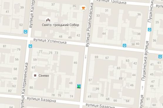 Схема рекламної площини за адресою Рішельєвська вул., 48