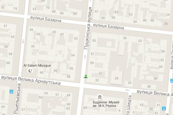 Схема рекламної площини за адресою Пушкінська вул., 61 - Велика Арнаутська вул., 32