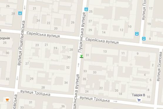 Схема рекламної площини за адресою Пушкінська вул., 31