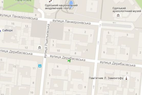 Схема рекламної площини за адресою Дерибасівска вул., 7