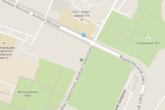 Схема рекламної площини за адресою Пушкінська вул., 83 (зупинка)