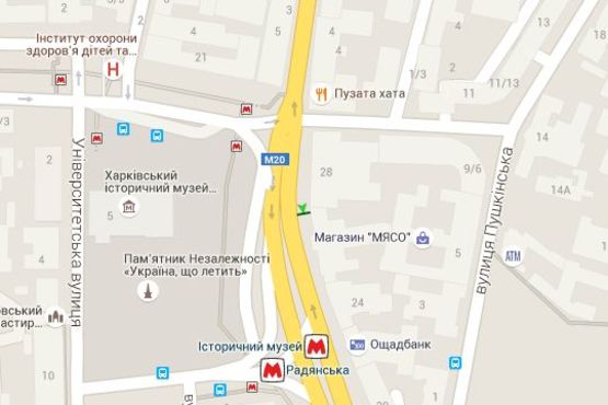 Схема рекламной плоскости по адресу Конституції пл., 26 (№2)