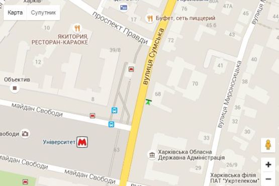 Схема рекламной плоскости по адресу Сумська вул., 68