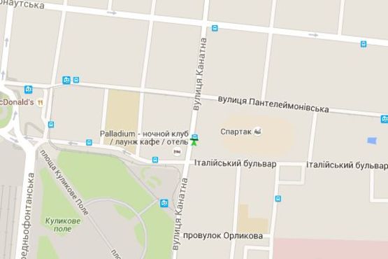 Схема рекламної площини за адресою Канатна вул. - Італійський бульв.