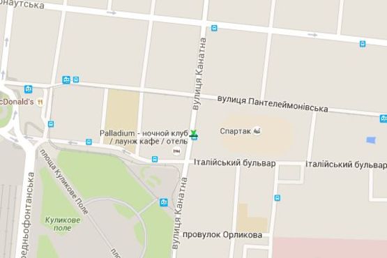 Схема рекламной плоскости по адресу Канатна вул. - Італійський бульв.