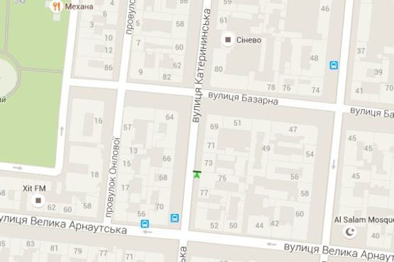 Схема рекламної площини за адресою Єкатеринінська вул., 73 (№1)