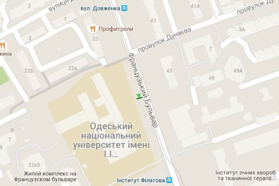 Схема рекламної площини за адресою Французський бульв., 24/26 (№1)