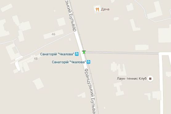 Схема рекламной плоскости по адресу Французський бульв. (№1)