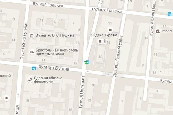 Схема рекламной плоскости по адресу Польський узвіз - Буніна вул., 10