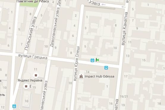 Схема рекламной плоскости по адресу Грецька вул. - Канатна вул.