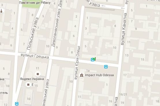 Схема рекламной плоскости по адресу Грецька вул. - Канатна вул.