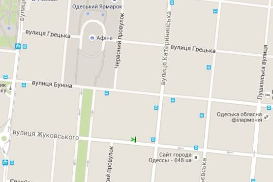 Схема рекламної площини за адресою Жуковського вул., 30 - Єкатеринінська вул.