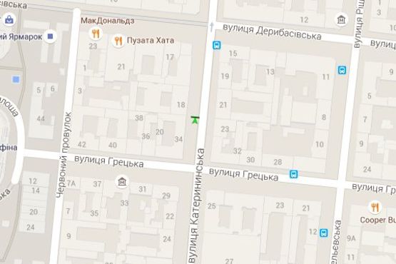 Схема рекламної площини за адресою Єкатеринінська вул., 18