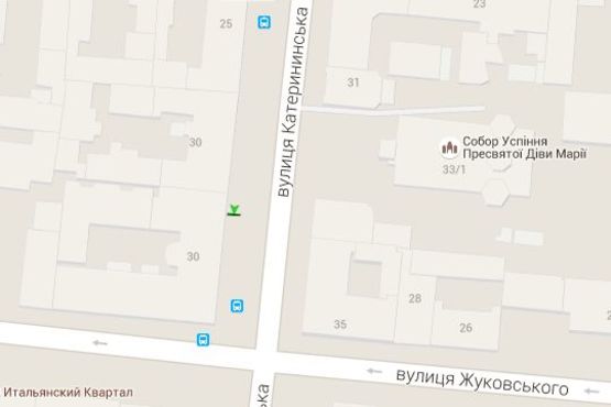 Схема рекламної площини за адресою Єкатеринінська вул., 28/30