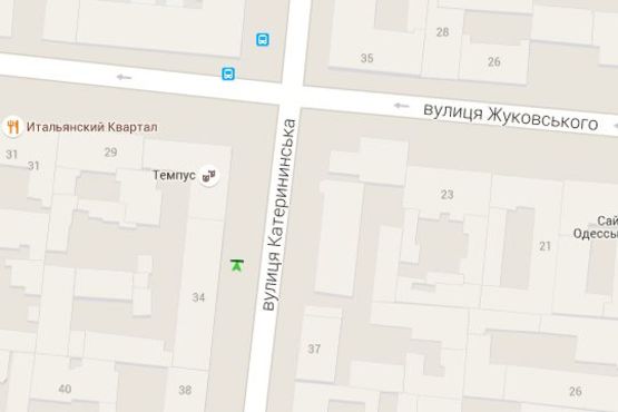 Схема рекламної площини за адресою Єкатеринінська вул., 34/36