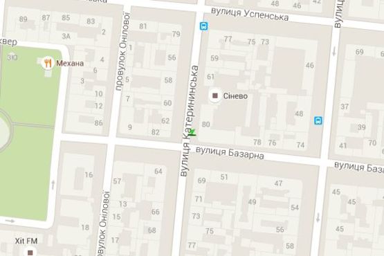 Схема рекламної площини за адресою Єкатеринінська вул., 65 - Базарна вул., 80