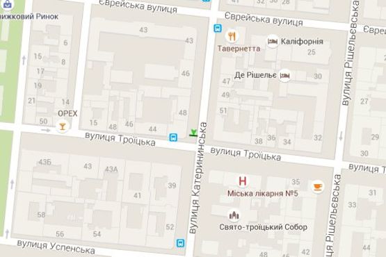 Схема рекламної площини за адресою Єкатеринінська вул. - Троїцька вул., 42