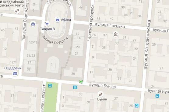 Схема рекламної площини за адресою Буніна вул., 30 - Червоний пров.