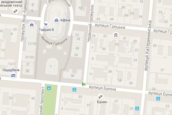 Схема рекламной плоскости по адресу Буніна вул., 30 - Червоний пров.