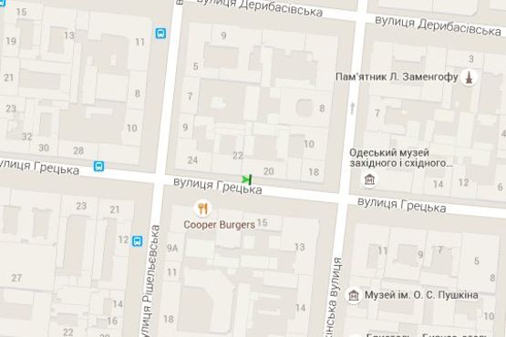 Схема рекламної площини за адресою Гречеська вул., 20