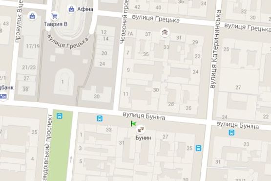 Схема рекламной плоскости по адресу Буніна вул., 29