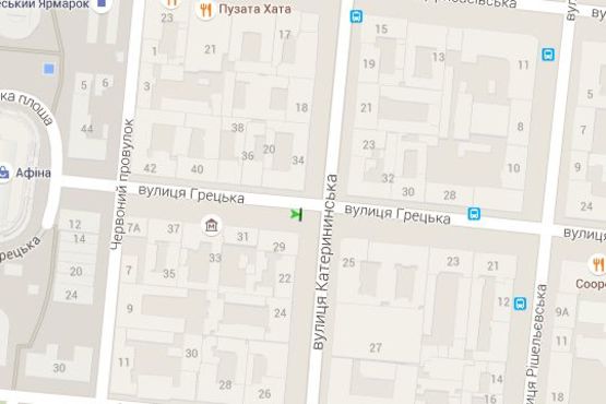 Схема рекламної площини за адресою Гречеська вул., 29 - Єкатеринінська вул.