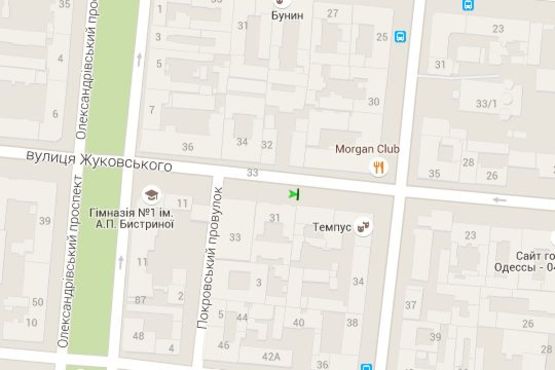 Схема рекламної площини за адресою Жуковського вул., 31