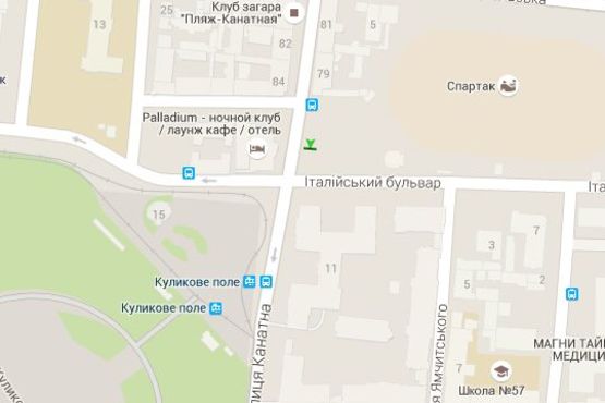 Схема рекламної площини за адресою Канатна вул. - Італійський бульв.