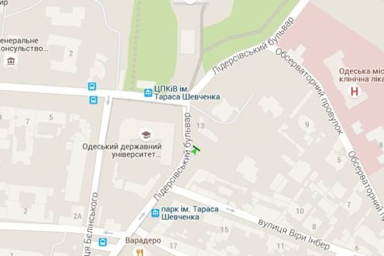 Схема рекламної площини за адресою Лідерсовський бульв. - Похилий 3-й пров. (Віри Інбер вул.) (№1)