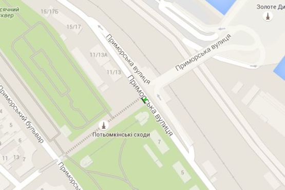 Схема рекламної площини за адресою Приморська вул., (Потьомкінські сходи)