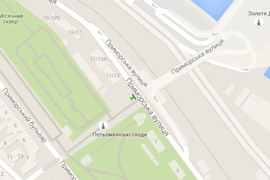 Схема рекламної площини за адресою Приморська вул., (Потьомкінські сходи)